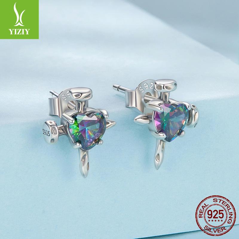 Personalized Retro Love Cross Earrings Men And Women Niche Trend S925 Sterling Silver Earrings