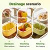 Sink Strainer Basket with Waste Filter Detachable Design Press Bottom for Kitchen Draining Filtering