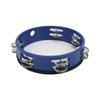 Tamboerijn 8 inch handpercussie-instrument met belletjes voor kinderen en volwassenen, blauw
