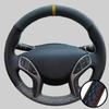 Car Accessories Hand-stitched Black Suede Leather 2011-2016 Avante I30 2012-2016 Steering Wheel Cover For Hyundai Elantra