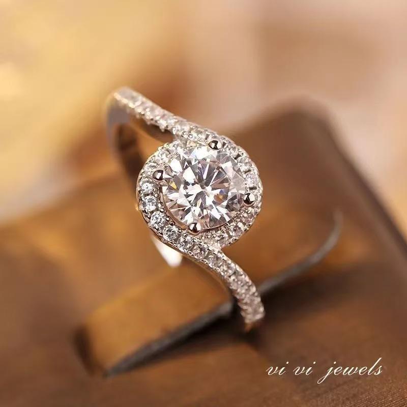 

Жіноча каблучка для заручин з міді з шістьма крапанами та цирконом - Проста та Модна Adjustable Open Size