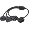 OBD2 Splitter Cable,OBD-II Extension Cable,1 Male to 3 Female Car Diagnostic Extender Cord Adapter,16 Pin Right Angle,1.6ft/50cm