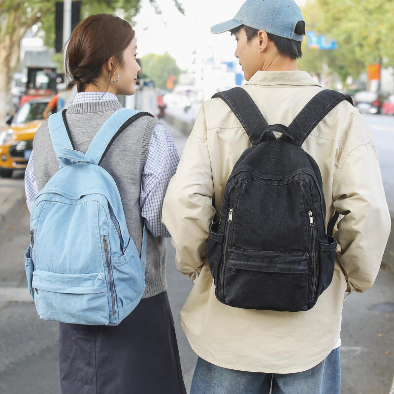 Džínový batoh Ležérní styl Unisex Školní taška Módní cestovní batoh