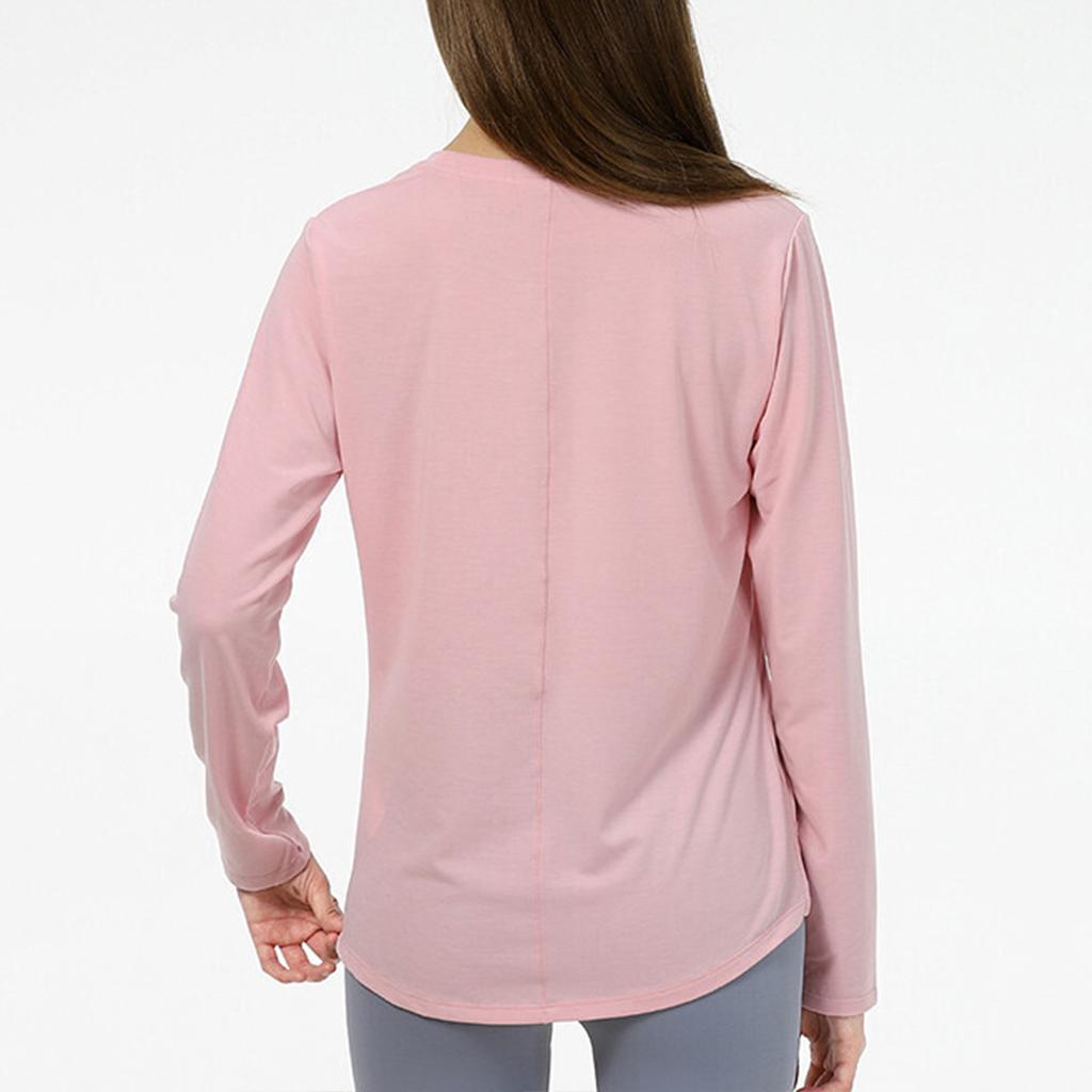 Nike Solid Color Breathable Long Sleeve Training T-Shirt Women tops Pink DD0621-630