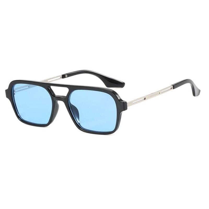 Vintage Retro Style Designer Sunglasses Women Double Bridge Hollow Out Sun Glasses For Men Square Shape Female Sun Glass