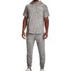 Under Armour Rival Terry Joggers Solid Color Elastic Waist Fitted Cuffed Casual Pants Men Joggers Agate-White 1380843-112