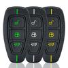 New Car Key Pack for Ford ST Line Fiesta Focus Mondeo Ecosport Kuga Edge Escape Metallic Silicone Car Key Fob Case Accessories