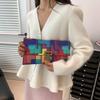 Stylish Colorful Envelope Bag For Women Fashionable Pu Handbag Trendy Mobile Pouch