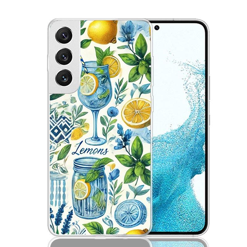 Sommerfrüchte Zitrone Handyhülle Für Samsung Galaxy S26 S25 Edge S24 S23 FE S22 Ultra S21 Plus S20 + Fundas Cover Coque Galaxy S25