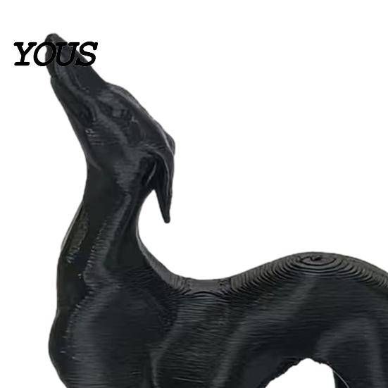 Modern Pet Decor 3D Printed Greyhound Statue, Matte Black Minimalist Dog Sculpture, Lifelike Light Luxury Home Figure, Statues for Office Decor, Gifts