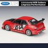 Welly 1/24 Subaru Impreza Alloy Track Racing Car Model Diecasts Metal Sports Car Vehicles Model Simulation Collection Kids Gifts