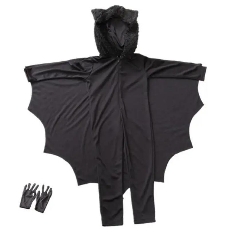 Halloween/Carnival Kids Vampire Bat Cosplay Costume Boy Girl Anime Superhero Hooded Party Suit Vestidos De Fiesta