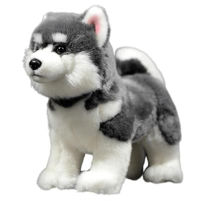Lilizzhoumax Alaska Dog Plush Realistic Stuffed Super Soft Plush Toys for Kids Home Decor 11 Medium Toy, Dog, Girls, (Grey, Inch)