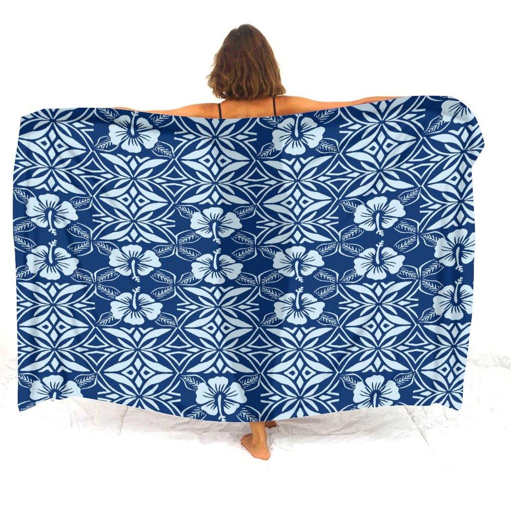 Pacific Island Beach Towel Women's Salone Polynesian Tribe Ethnic Style Cape Hawaii Beach Vacation Towels