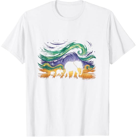 Charmantes Elefanten Modern Art Illustration T-Shirt