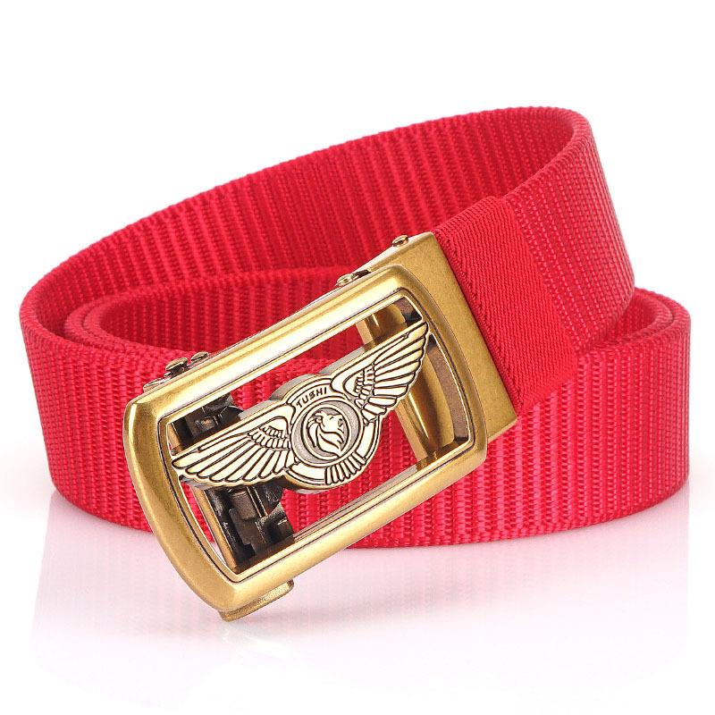 Noua centură pentru navetă pentru bărbați cu centură de nailon cu cataramă automată, centură groasă versatilă pentru petrecerea timpului liber în aer liber