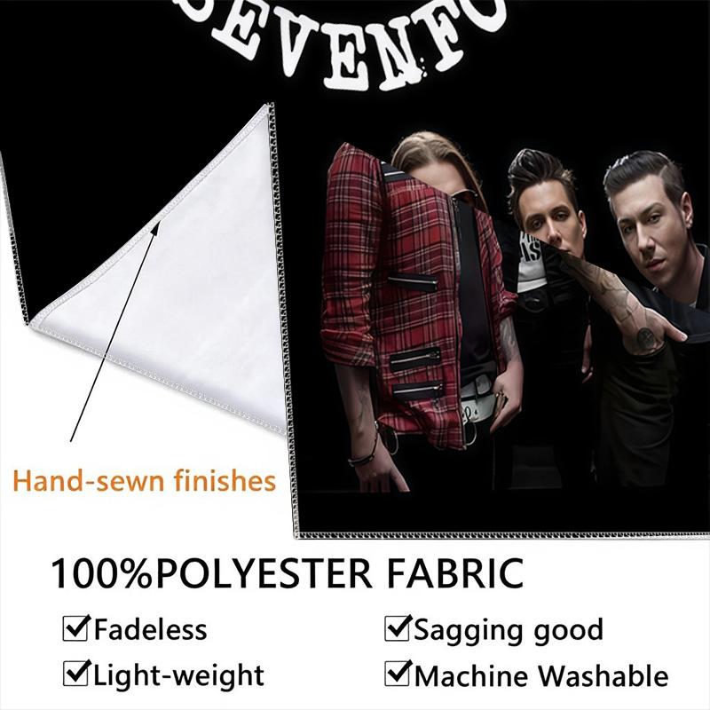 Heavy Metal Band Logo Print Tapestry Wallmounted Fashion Print Atmospheric Background Cloth Homestay Soft Decoration Tapestry Work Of Art