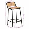 VidaXL Tabourets de bar lot de 4 bois massif manguier brut, chaise, chaise de bar de cuisine, chaise de bistrot, chaise de 4013531