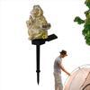 Garden Stake Light - Wood Carving Resin Turtle for and Yard Decoration