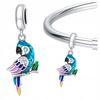 Charms Papagei Bunt S925 Perle Perlen Zirkonia Vogel Anhänger