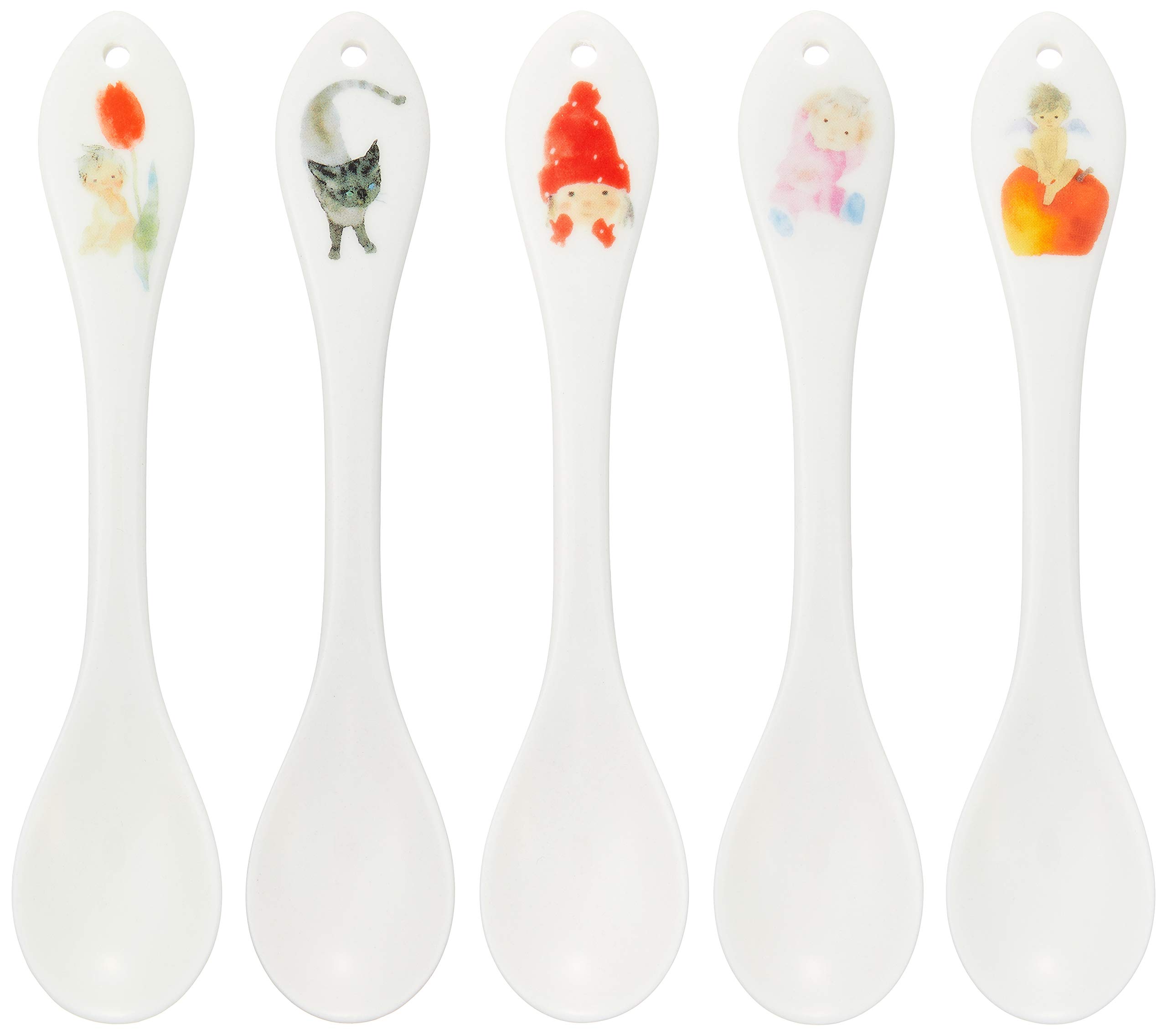 

NARUMI Teaspoon Set, Chihiro Iwasaki Assortment, 13.5cm Long, Made in Japan, 41273-33104