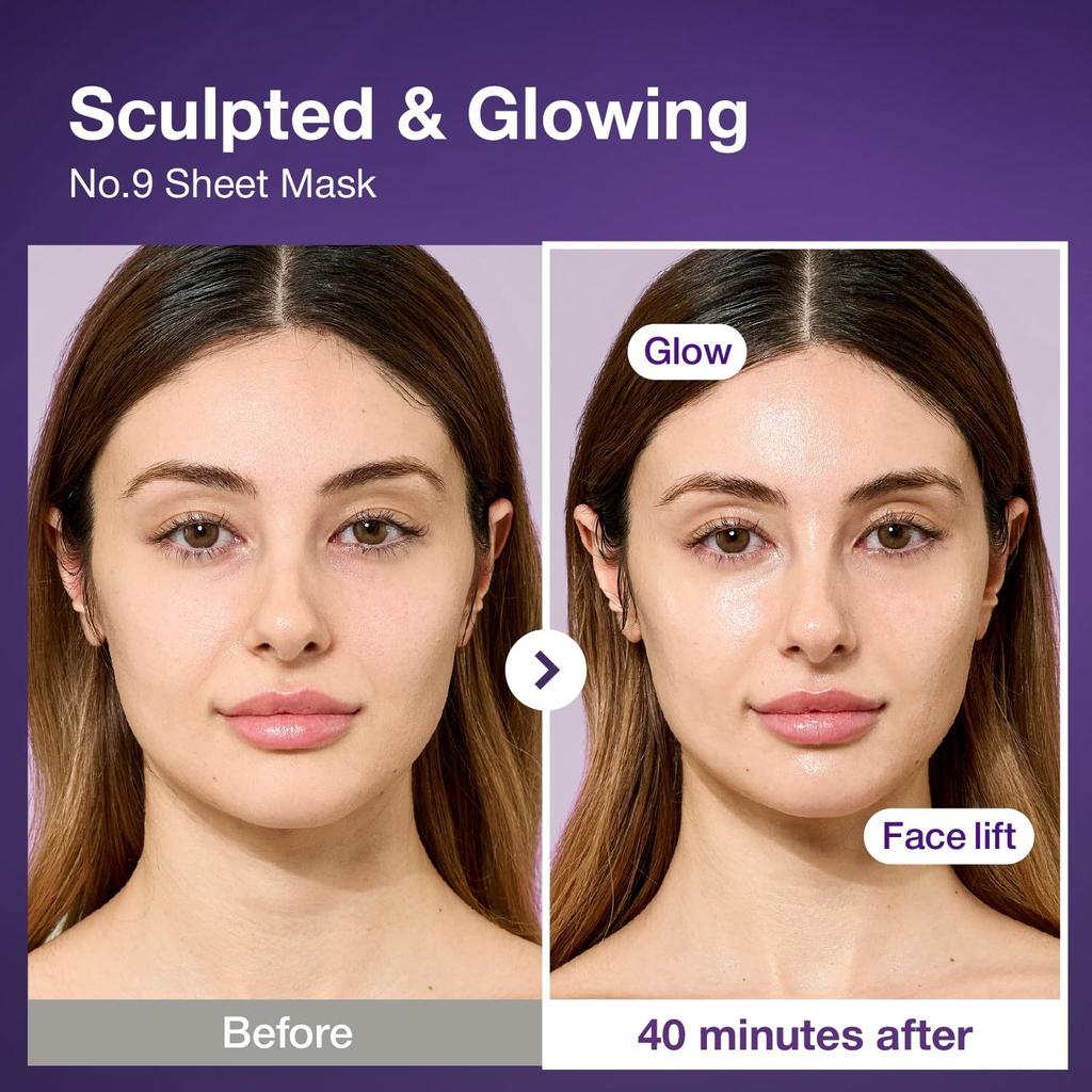 NUMBUZIN Nein. 9 NAD Bio Lifting-sil Vollgesichtsmaske (oben:20ml+Boden:28ml) x 4 Stück + Geschenk 1 Stück, Koreanische Kosmetik, Kbeauty