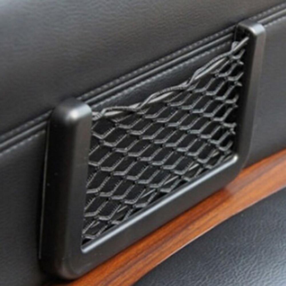 Borsa portaoggetti universale per sedile auto laterale posteriore, borsa a rete, tasca a rete, organizer adesivo