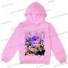 KPop Lovci démonů Rumi Potisk Mikiny pro Dospívající Dívky Chlapce Ležérní Mikina s Kapucí a Dlouhým Rukávem Hip Hop Korejská Anime Mikina Y2K Dětská Mikina