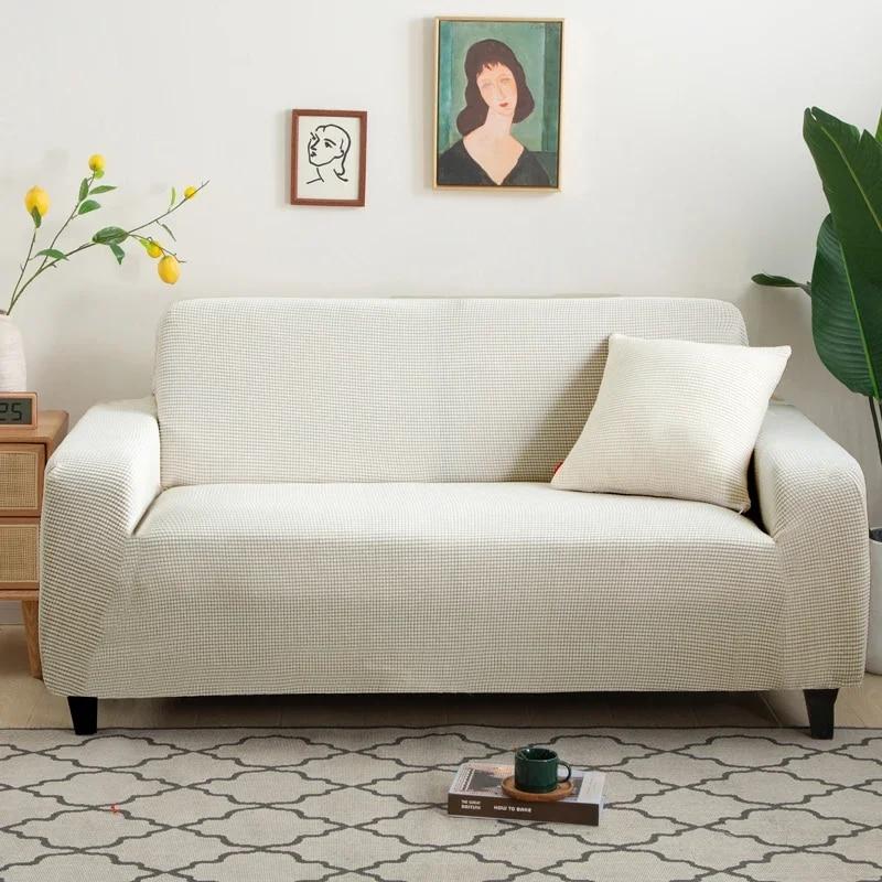Copridivano Jacquard Elasticizzato Copridivano per Soggiorno Copridivano Regolabile Divano ad Angolo Forma L Decorazione Casa Rimovibile 1/2/3/4 Posti