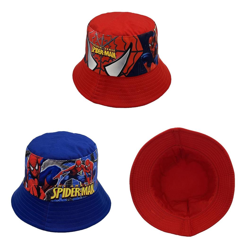 Spider Man Cartoon Printed Kids Fisherman Hat With Sun Protection For Outdoor Play