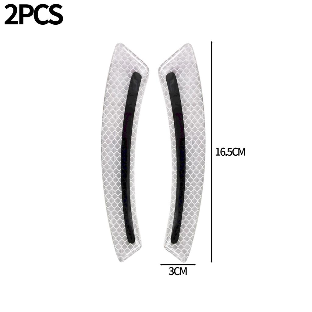 2PCS Reflective Safety Warning Stickers - Car Anti-Collision Strip & Forklift Protective Decorative Decals