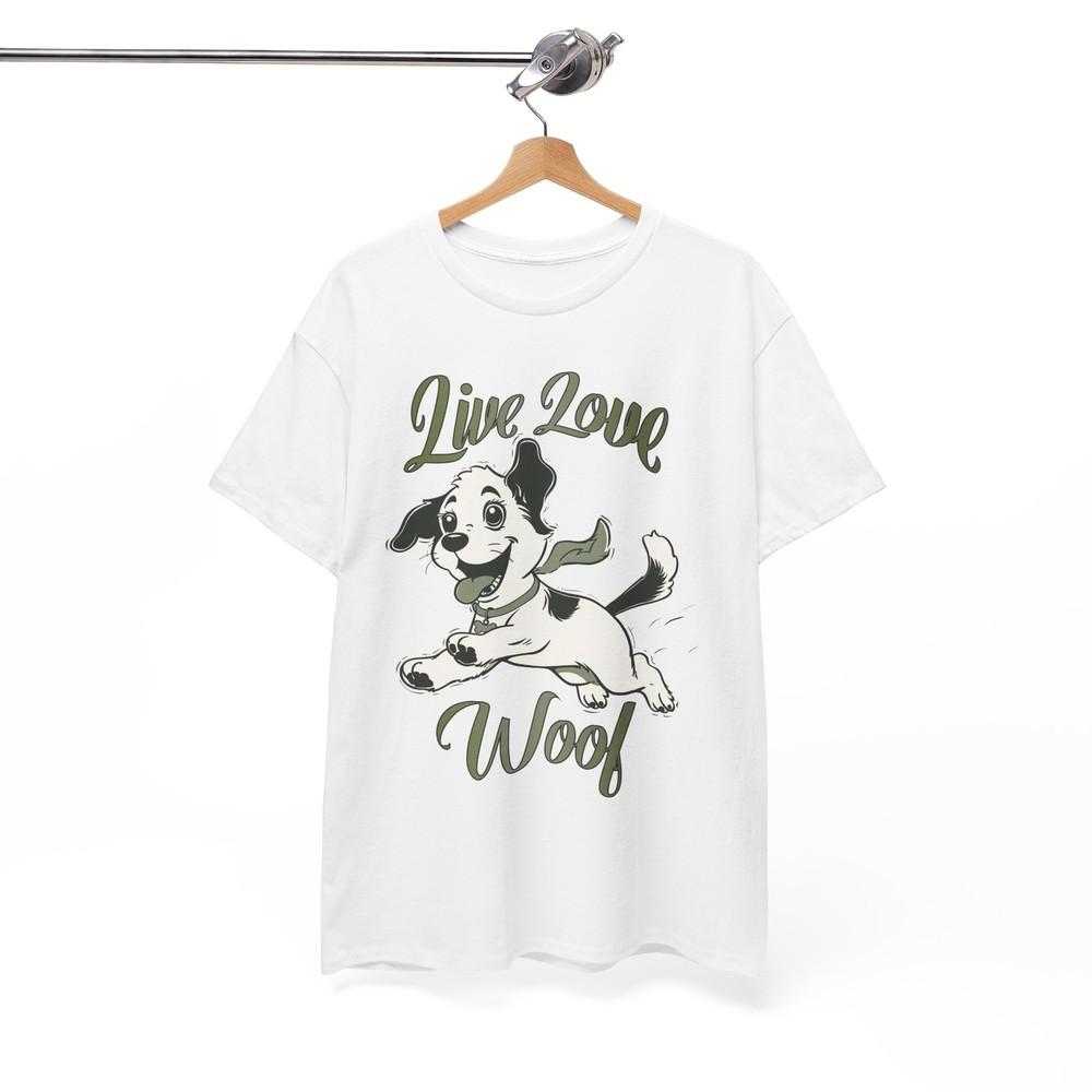

Футболка-мем - Вдохновленная интернетом забавная футболка Live Love Woof 3XL