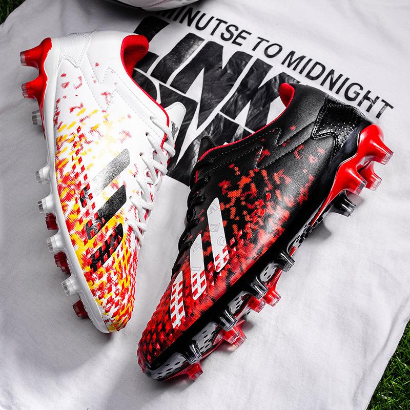 

C Luo тренировочные футбольные бутсы TF шипы студенческие низкие AG длинные шипы искусственная трава износостойкие летние мандаринки мальчики и девочки нескользящие 46