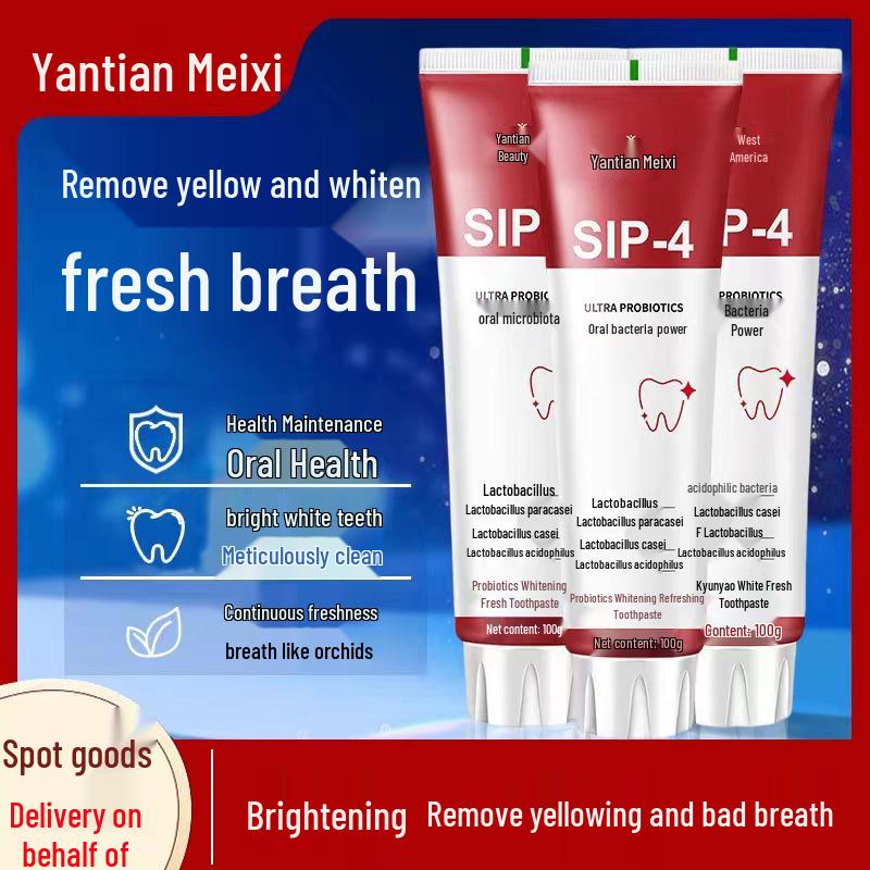 SIP-4 Probiotics Whitening Toothpaste - Fresh Breath & Oral Cleaning with Free Shipping