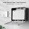 Wall Mount Paper Towel Dispenser Multifold Hand Towel Tissue Holder with Key Lock for Bathroom Kitchen Bedroom