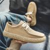 Men's Suede Genuine Leather Casual Shoes Lace-up Men Light Comfortable Driving Flats Mens Outdoor Oxfords Shoe 2025
