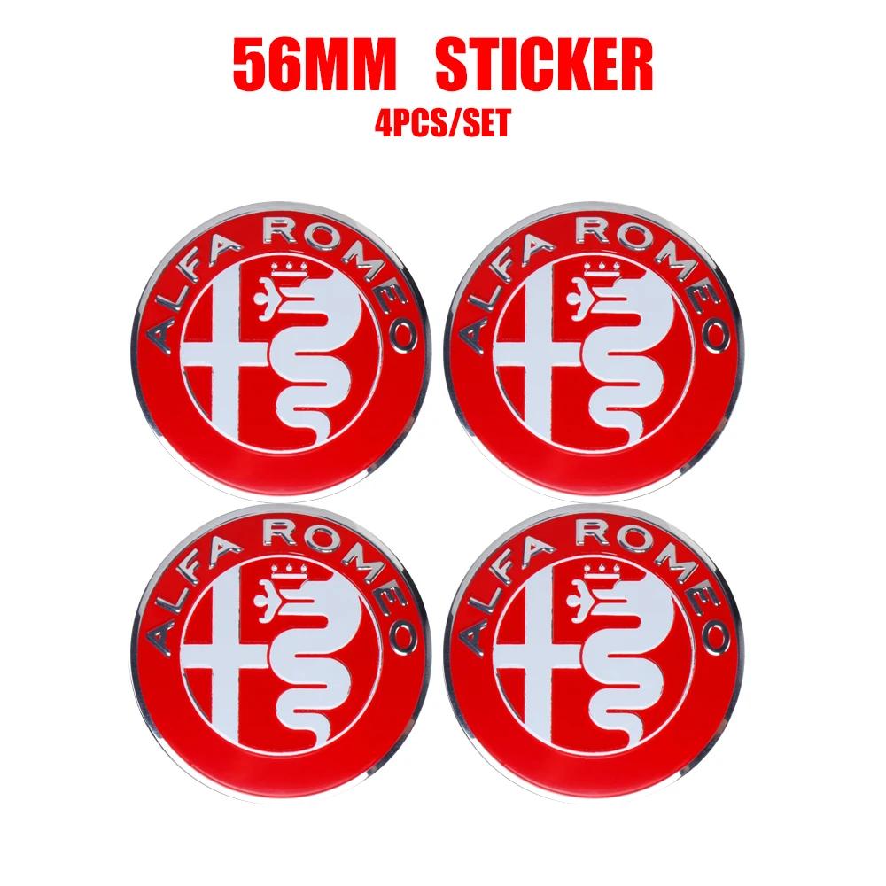 GNLYB1 for 56mm Alfa Romeo Car Wheel Emblem Modified Hub Cap Decoration For Alfa Romeo 159 Giulietta 147 156 Giulia GT 166 Mito Brera