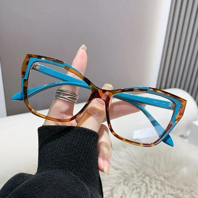 Women Blue Light Blocking Glasses Designer Cat Eye Transparent Fashion Eyewear for Ladies Stylish and Comfortable