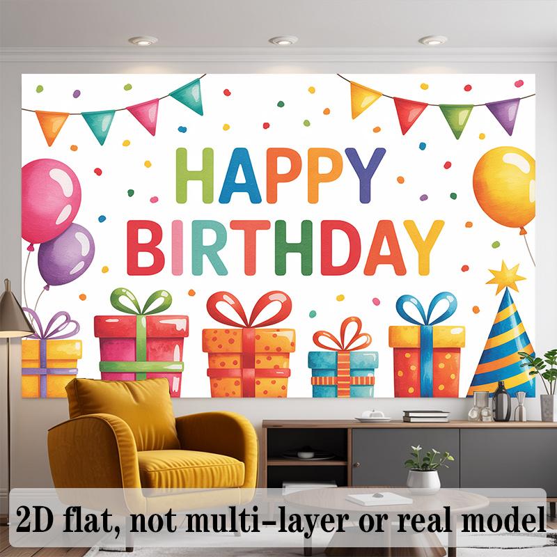 Party Backdrop Flat Banners Balloons Celebrations Wedding Enthusiasts Event Photo Background Front Door Decor