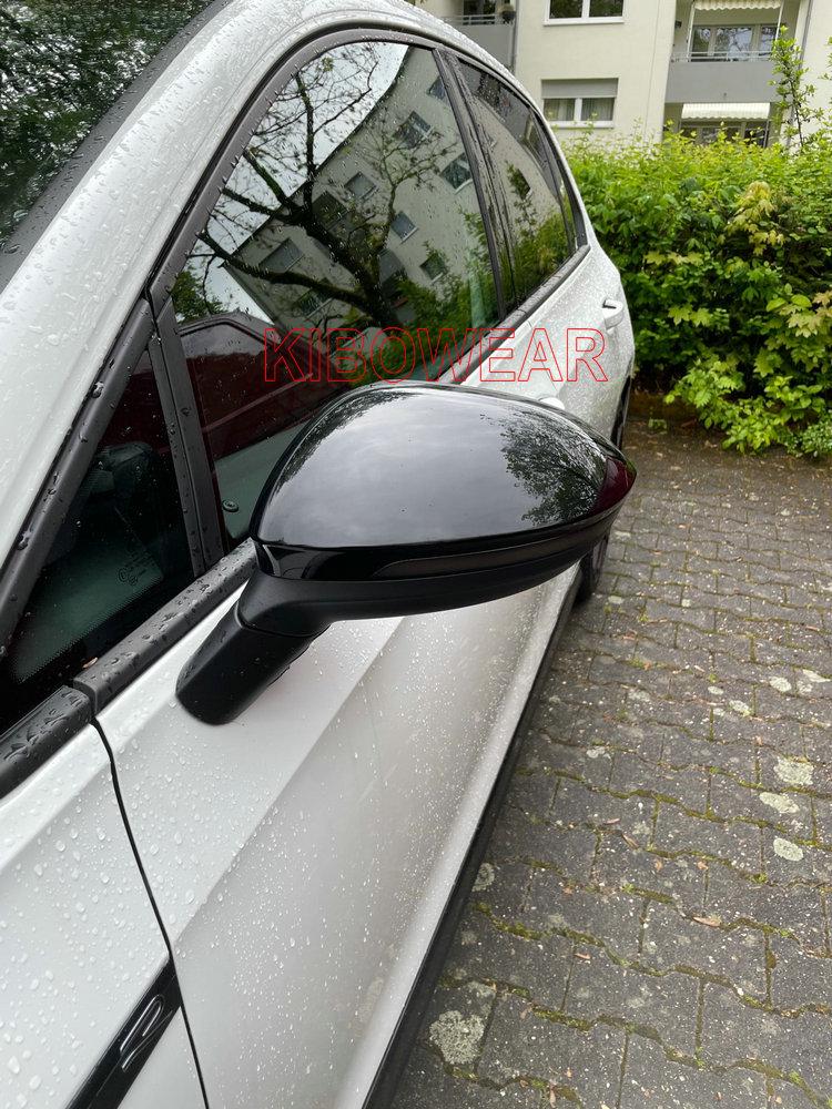 Compatible Gloss Black Rearview Mirror Cover for Volkswagen Golf 8 MK8 GTI GTD R 2021