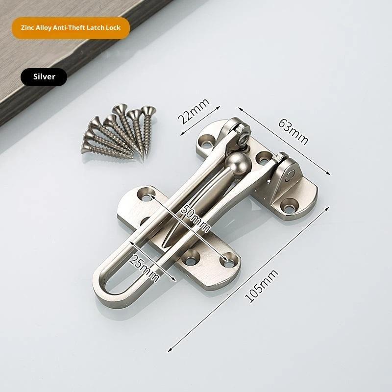 1Pcs Anti-Theft Buckle Door Buckle Door Bolt Door Lock Buckle Hasp Door Anti-Lock Buckle Household Thickening Mute Anti-Rust