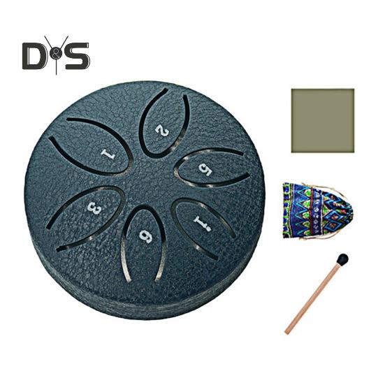 Bęben stalowy dla dzieci 3 cale 6 nut miniaturowe bębny deszczowe zewnętrzny deszczowy muzyk z młotkami i książką muzyczną do ogrodu kemping medytacja joga