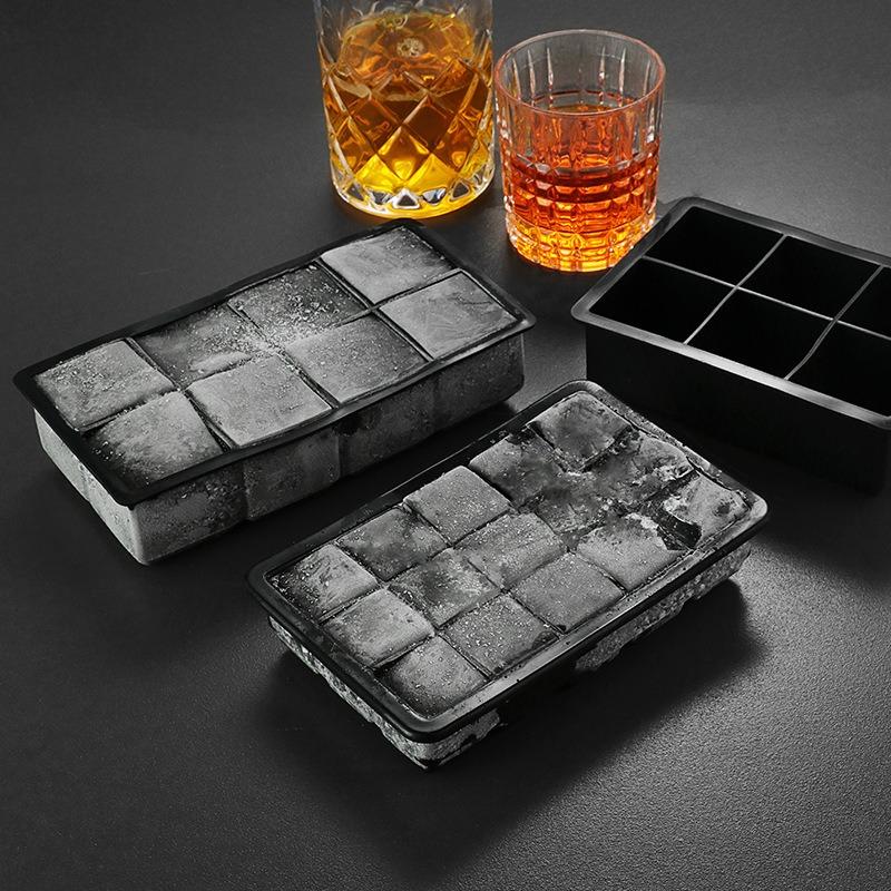 4/8/15 Grids Large Silicone Ice Cube Tray Ice Mold For Whiskey Bourbon Cocktails Home Party Diy Ice Maker Mold Kitchen Tools