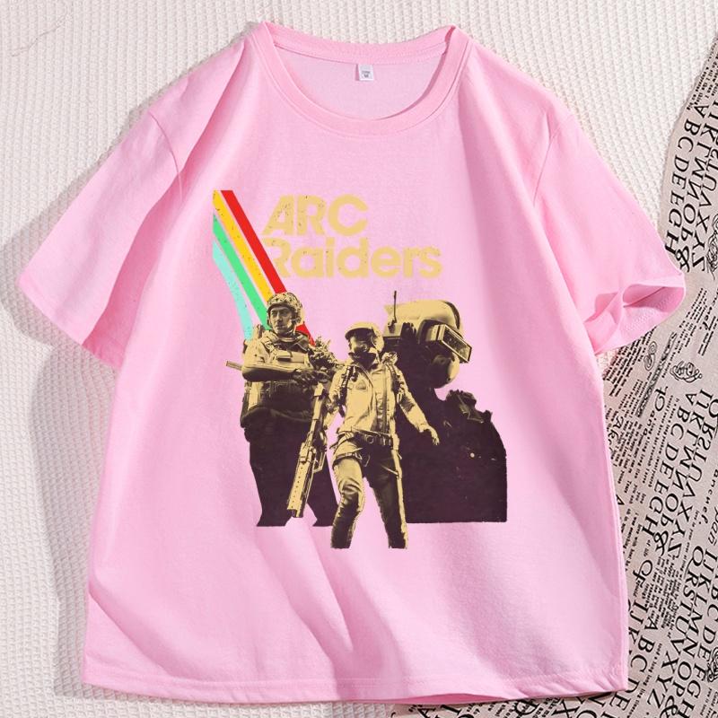 Arc Raiders Tshirt Video Game Cotton Graphic Tee Short Sleeve Crew Neck Y2K Streetwear Funny Style Tee Men Tshirt Clothes