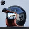 Lightweight Vintage Motorcycle Helmet With Visor Motorbike Riding 3/4 Open Half Helmet Retro Casco Moto 3C & Dot