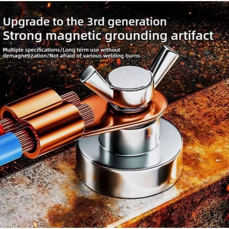 3/1PCS Powerful Magnetism Welding Ground Magnet Copper Electrode Welding Fixing Clamps Single Head Welding Support Accessories