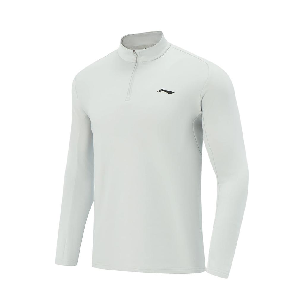 Li-Ning Comfortable Versatile Stand Collar Pullover Long Sleeve T-Shirt Men Tops ATLV315-1