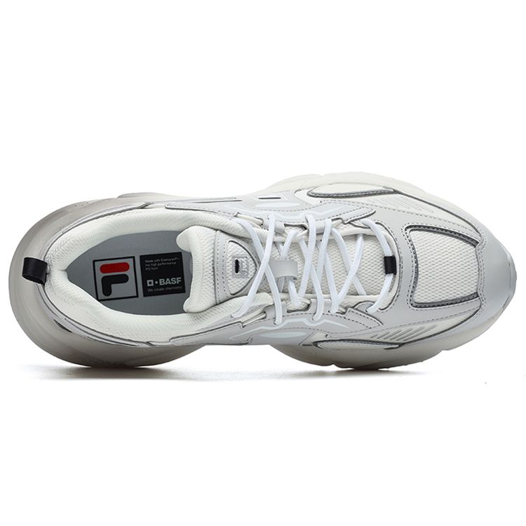 Fila Mesh Fabric Synthetic Leather Comfortable Low-Top Casual Shoes Men Sneakers White Gray F12M226118FSA