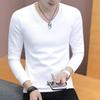 2025 Men's V-Neck Plus Velvet Knit Sweater - Warm, Thick, and Stylish for Spring and Autumn
