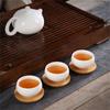 4 Pack Tea Cups Bamboos Coaster Heat Insulation Mat for Coffees and Wine Enthusiasts Beverage Cups Heat Insulation Pad